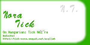 nora tick business card